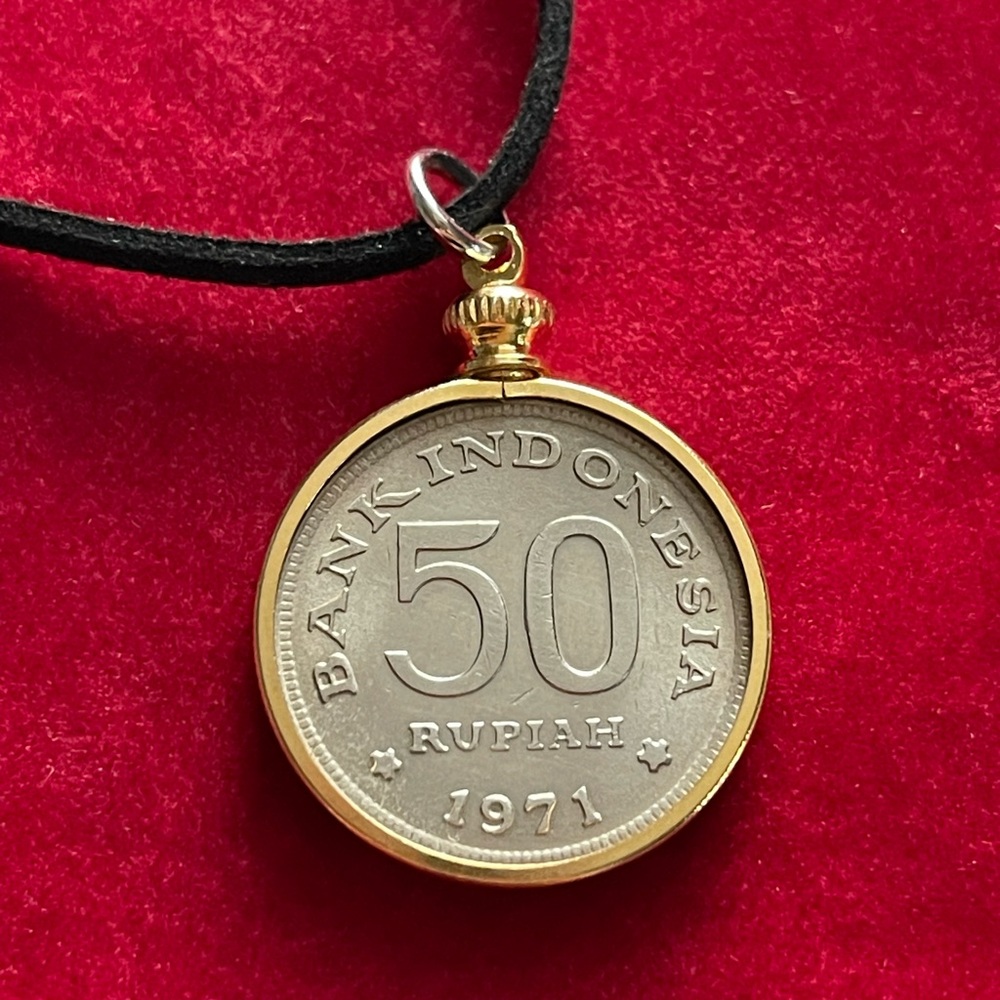 Indonesia Coin Pendant Necklace